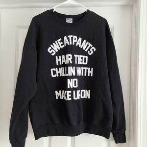 Fun Black Crew Neck Sweatshirt Excellent Condition